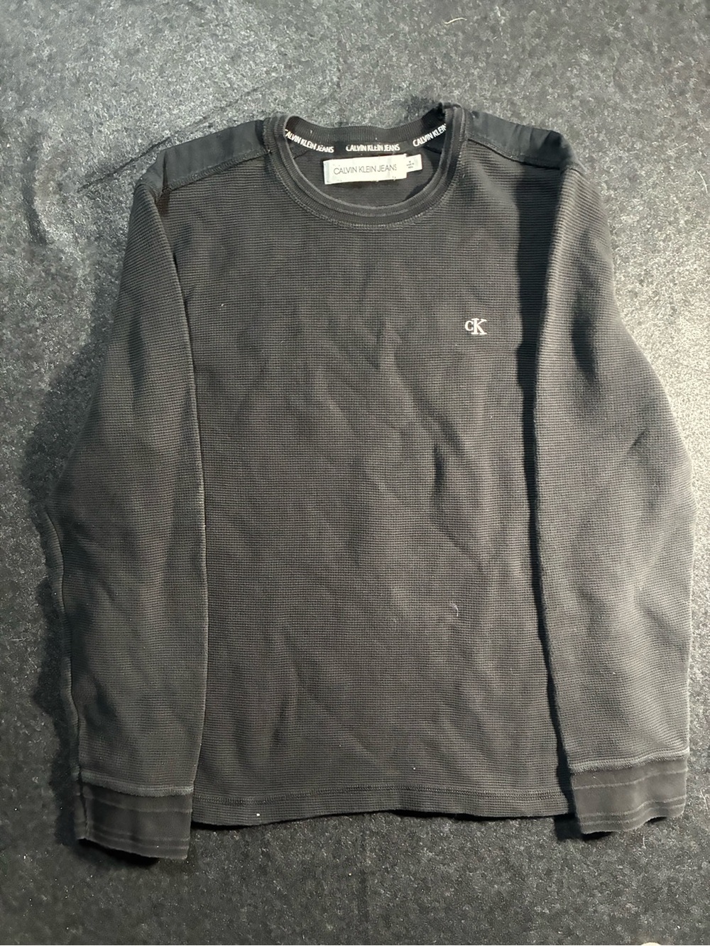 Calvin Klein Black Crewneck Sweatshirt with CK Logo